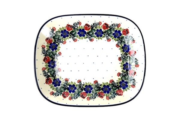 159 Bunzlau Rechthoekige schaal 1535X 159 Schotel rechthoek 22,5x19cm